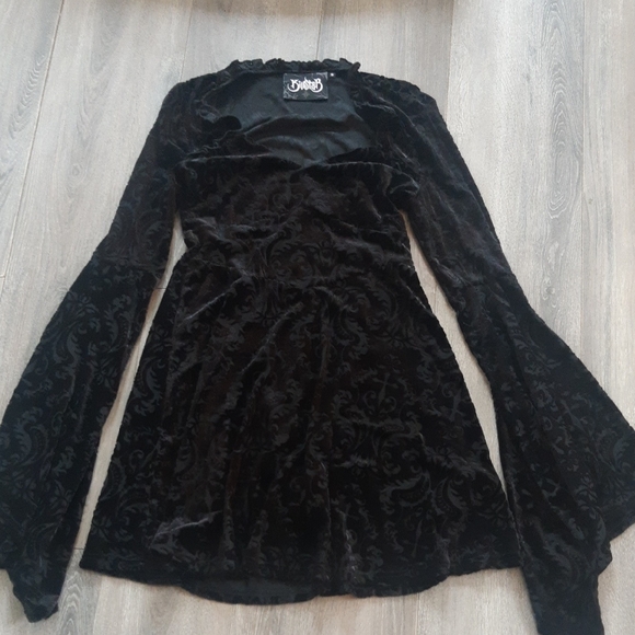 Killstar Dresses & Skirts - Killstar Burnout Velvet Mini Dress